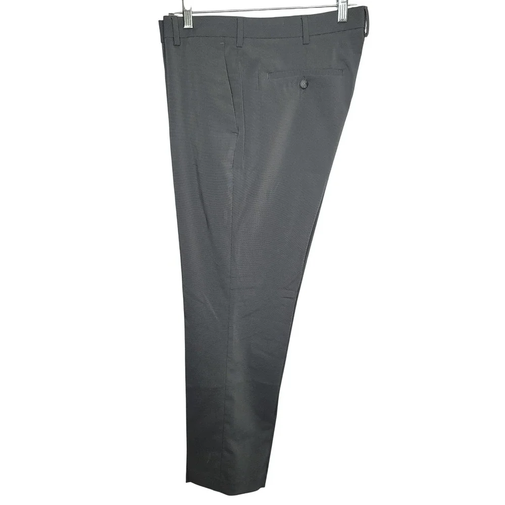 Van Heusen‎ Flex Dress Pants Mens 34x30 Grey Slim Fit Stretch Houndstooth Office